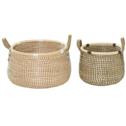 Baskets & Boxes-Kirkland's Home Multicolor Wooden Baskets, Set Of 2 Tan