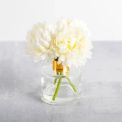 Arrangements & Greenery-Kirkland's Home Mum Arrangement In Glass Vase White