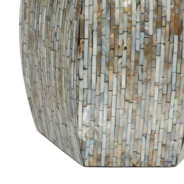 Accent & End Tables-Kirkland's Home Mussel Shell Hexagonal Accent Table Multi