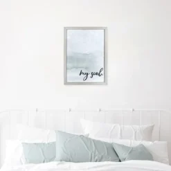 Wall Quotes & Signs-Kirkland's Home My Soul Framed Art Print Blue