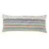 Pillows-Kirkland's Home Myrtle Tufted Stripes Lumbar Pillow Blue/Gray/Ivory