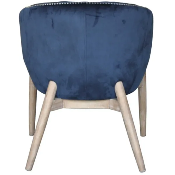 Accent Chairs-Kirkland's Home Nadia Navy Velvet Club Chair Blue