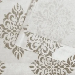Curtains & Drapes-Kirkland's Home Nagano Linen Curtain Panel Set, 96 In. Tan