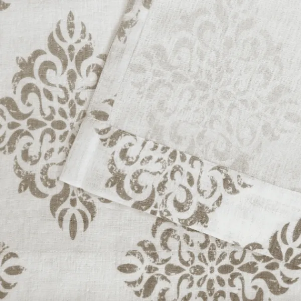 Curtains & Drapes-Kirkland's Home Nagano Linen Curtain Panel Set, 96 In. Tan