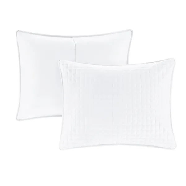Bedspreads & Coverlets-Kirkland's Home Nash 3-Pc. Reversible King Coverlet Set White