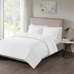 Bedspreads & Coverlets-Kirkland's Home Nash 3-Pc. Reversible Queen Coverlet Set White