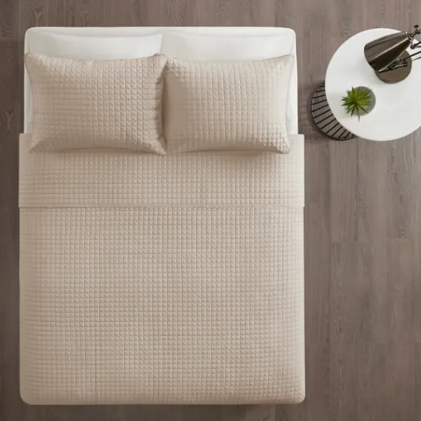 Bedspreads & Coverlets-Kirkland's Home Nash 3-Pc. Reversible Queen Coverlet Set Brown