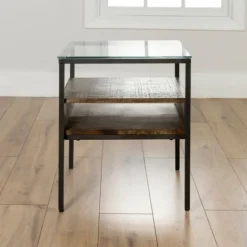 Accent & End Tables-Kirkland's Home Nash Side Table Brown/Gray