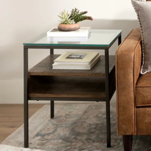 Accent & End Tables-Kirkland's Home Nash Side Table Brown/Gray