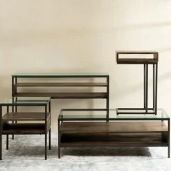 Accent & End Tables-Kirkland's Home Nash Side Table Brown/Gray
