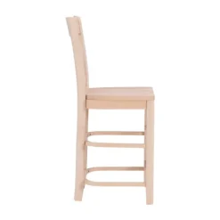 Bar Stools & Counter Height Stools-Kirkland's Home Natie Unfinished Counter Stools, Set Of 2 Tan