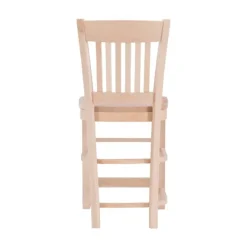 Bar Stools & Counter Height Stools-Kirkland's Home Natie Unfinished Counter Stools, Set Of 2 Tan