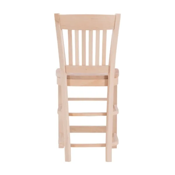 Bar Stools & Counter Height Stools-Kirkland's Home Natie Unfinished Counter Stools, Set Of 2 Tan