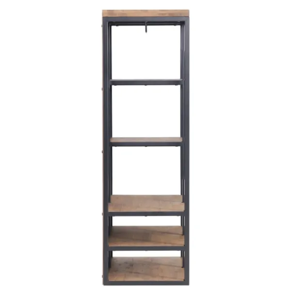 Entryway Furniture-Kirkland's Home Natural Acacia Wood And Metal 5-Shelf Hall Tree
