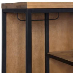 Entryway Furniture-Kirkland's Home Natural Acacia Wood And Metal 5-Shelf Hall Tree