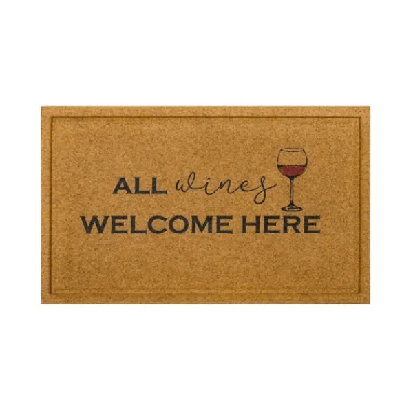 Doormats-Kirkland's Home Natural All Wines Welcome Here Doormat Tan