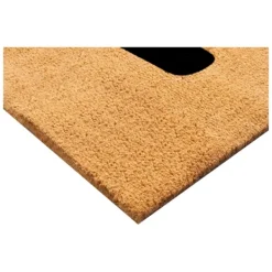 Doormats-Kirkland's Home Natural And Black Coir Hello Doormat, 29X17 In. Tan/Black
