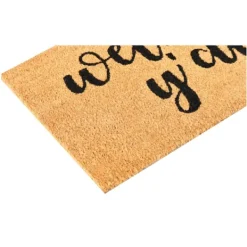 Doormats-Kirkland's Home Natural And Black Welcome Y'All Doormat Tan/Black