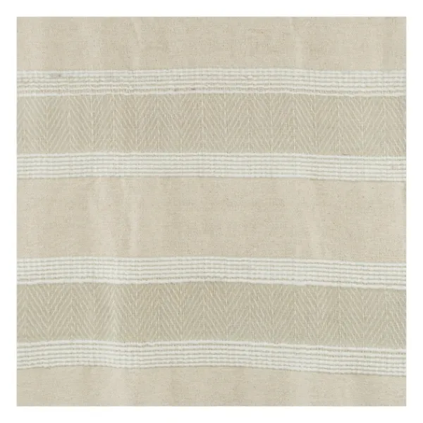 Blankets & Throws-Kirkland's Home Natural And White Colorblock Chevron Throw Tan/Ivory