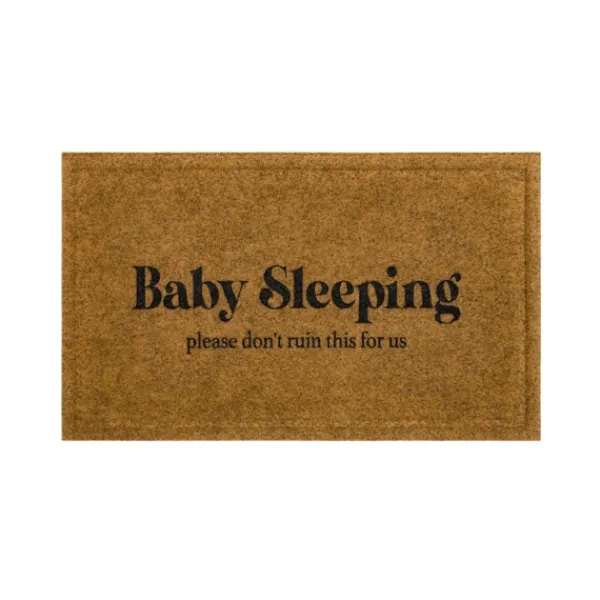 Doormats-Kirkland's Home Natural Baby Sleeping Funny Doormat Tan