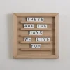 Memo & Chalkboards-Kirkland's Home Natural Blond Wood Letter Board With Tiles Tan
