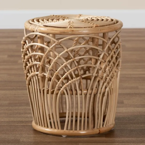 Accent & End Tables-Kirkland's Home Natural Boho Rattan Weave Accent Table