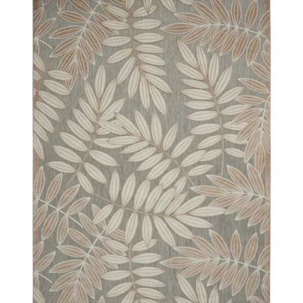 Outdoor Rugs-Kirkland's Home Natural Botanical Outdoor Area Rug, 6X9 Gray/Tan