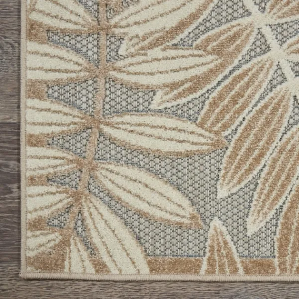 Outdoor Rugs-Kirkland's Home Natural Botanical Outdoor Area Rug, 6X9 Gray/Tan