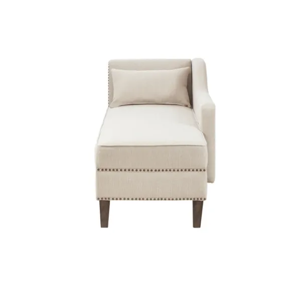 Sofas & Loveseats-Kirkland's Home Natural Brett Accent Chaise Lounge Tan