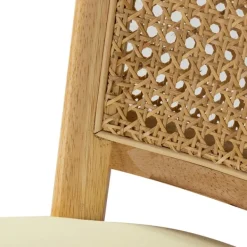 Office Furniture-Kirkland's Home Natural Cane Back Suede Office Chair