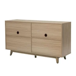 Cabinets & Sideboards-Kirkland's Home Natural Cane Wood Storage Media Cabinet Tan