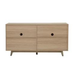 Cabinets & Sideboards-Kirkland's Home Natural Cane Wood Storage Media Cabinet Tan
