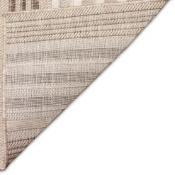 Outdoor Rugs-Kirkland's Home Natural Canva Striped Outdoor Runner Tan