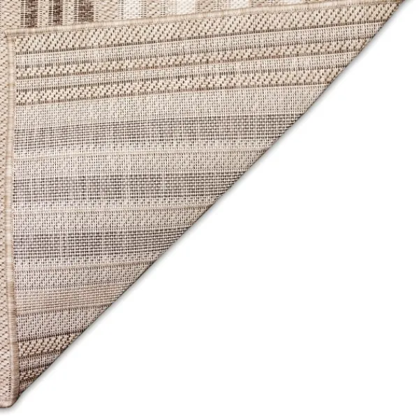 Outdoor Rugs-Kirkland's Home Natural Canva Striped Outdoor Runner Tan