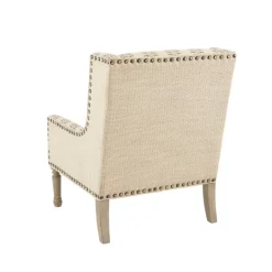 Accent Chairs-Kirkland's Home Natural Cara Stripe Accent Chair Tan