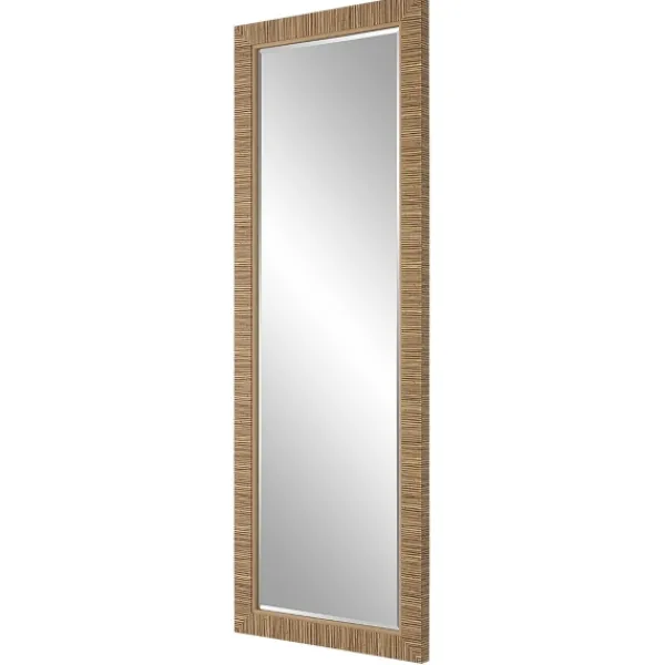 Decorative Mirrors-Kirkland's Home Natural Coastal Full-Length Wall Mirror