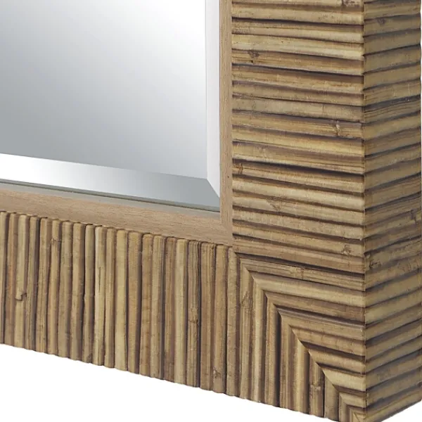 Decorative Mirrors-Kirkland's Home Natural Coastal Full-Length Wall Mirror