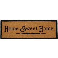 Doormats-Kirkland's Home Natural Coir Home Sweet Home Doormat Tan/Black