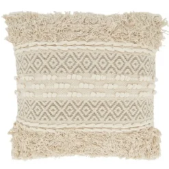 Pillows-Kirkland's Home Natural Corded Moroccan Cotton Pillow