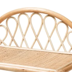 Bookshelves-Kirkland's Home Natural Curled Rattan 3-Tiered Bookcase