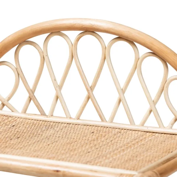 Bookshelves-Kirkland's Home Natural Curled Rattan 3-Tiered Bookcase