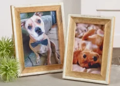 Picture Frames-Kirkland's Home Natural Distressed Picture Frame, 5X7 Tan