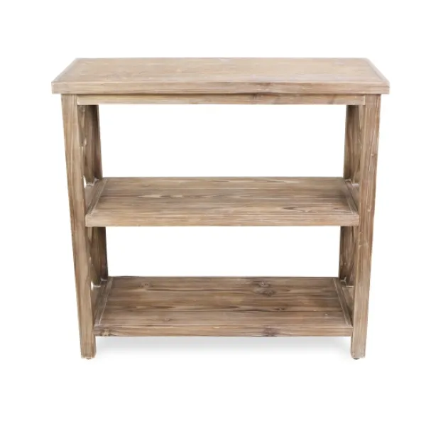 Bookshelves-Kirkland's Home Natural Double X Wood Bookshelf