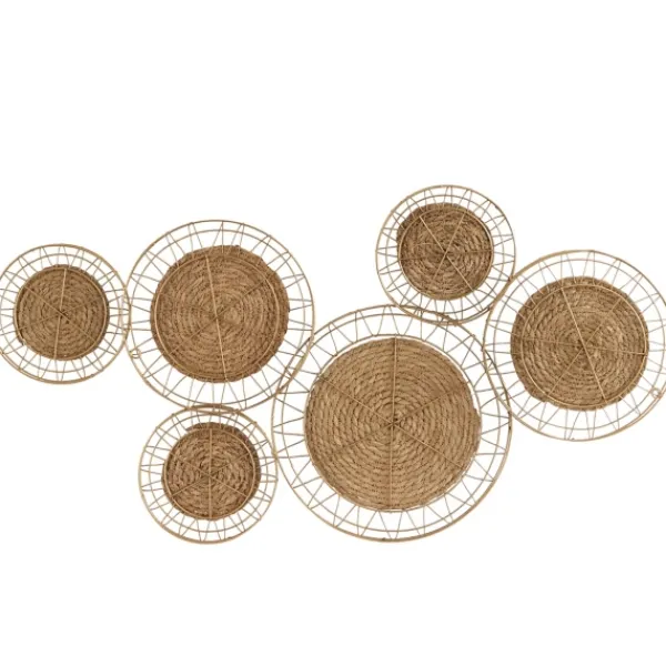Wall Plaques-Kirkland's Home Natural Dried Bohemian Plates Wall Plaque Tan