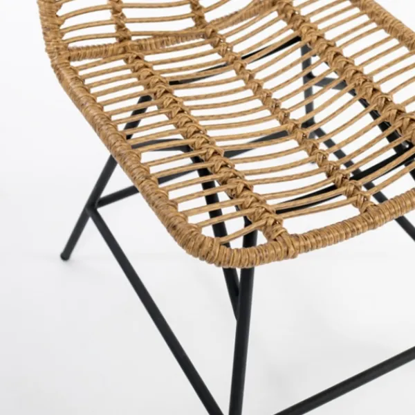 Dining Chairs-Kirkland's Home Natural Fishbone Rat Dining Chair Tan