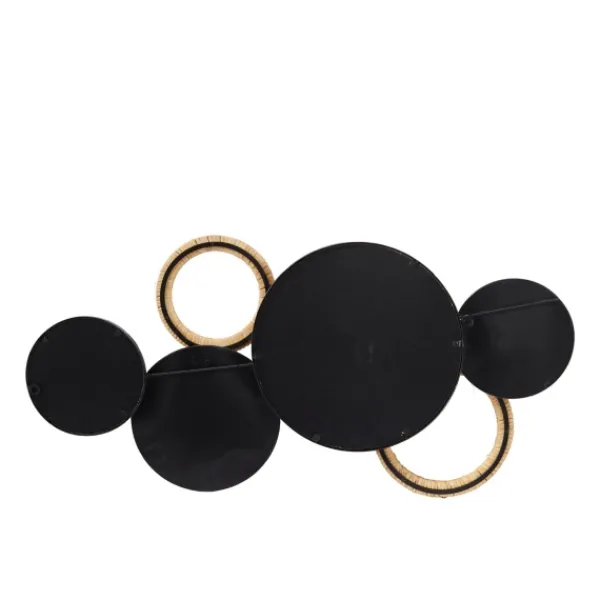 Wall Plaques-Kirkland's Home Natural Floating Disks Bamboo Wall Plaque Tan/Black