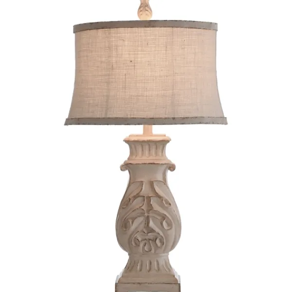 Table Lamps-Kirkland's Home Natural French Country Table Lamp White