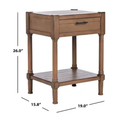 Accent & End Tables-Kirkland's Home Natural Geometric Industrial Pull Accent Table Brown