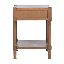 Accent & End Tables-Kirkland's Home Natural Geometric Industrial Pull Accent Table Brown