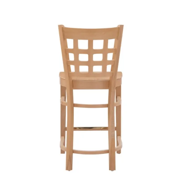 Bar Stools & Counter Height Stools-Kirkland's Home Natural Grid Back Wood Counter Stools, Set Of 2 Tan